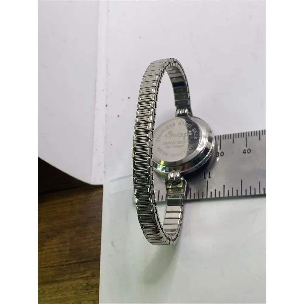 Swap Womens Stretch Band Watch Works New Battery